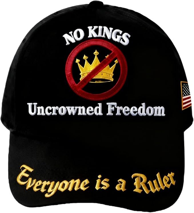 "No Kings" Embroidered Baseball Caps — 5 Colors